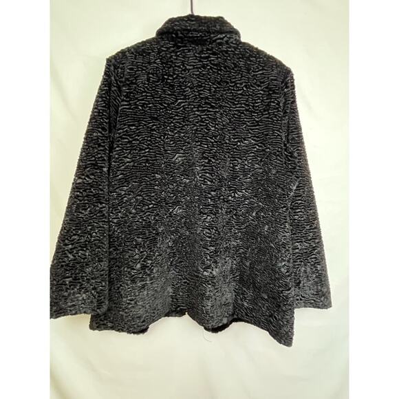 Denim & Co. Womens 1X Black Textured Long Sleeve Zip Front Jacket A03280 - Picture 7 of 7